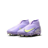 Nike Zoom Mercurial Superfly 10 Academy Gras / Kunstgras Voetbalschoenen (MG) Kids Lichtpaars Lichtgeel