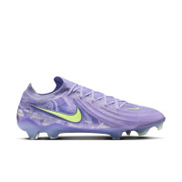 Nike Phantom GX II Elite Gazon Naturel Chaussures de Foot (FG) Violet Clair Jaune Clair