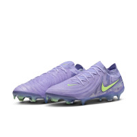 Nike Phantom GX II Elite Gazon Naturel Chaussures de Foot (FG) Violet Clair Jaune Clair