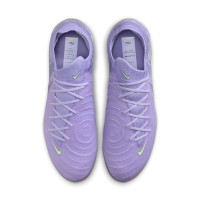 Nike Phantom GX II Elite Gazon Naturel Chaussures de Foot (FG) Violet Clair Jaune Clair