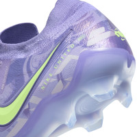Nike Phantom GX II Elite Gazon Naturel Chaussures de Foot (FG) Violet Clair Jaune Clair