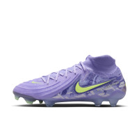 Nike Phantom Luna II Elite Gazon Naturel Chaussures de Foot (FG) Violet Clair Jaune Clair