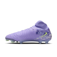 Nike Phantom Luna II Elite Gazon Naturel Chaussures de Foot (FG) Violet Clair Jaune Clair