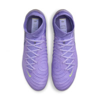 Nike Phantom Luna II Elite Gazon Naturel Chaussures de Foot (FG) Violet Clair Jaune Clair