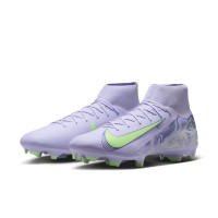 Nike Zoom Mercurial Superfly 10 Academy Gazon Naturel Artificiel Chaussures de Foot (MG) Violet Clair Jaune Clair