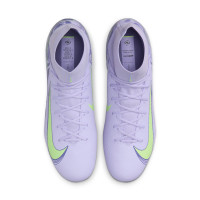 Nike Zoom Mercurial Superfly 10 Academy Gazon Naturel Artificiel Chaussures de Foot (MG) Violet Clair Jaune Clair
