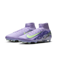 Nike Zoom Mercurial Superfly 10 Elite Gras Voetbalschoenen (FG) Lichtpaars Lichtgeel
