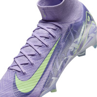 Nike Zoom Mercurial Superfly 10 Elite Gras Voetbalschoenen (FG) Lichtpaars Lichtgeel