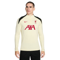 Nike Liverpool Strike Haut d'Entraînement 1/4-Zip 2024-2025 Blanc Cassé Rouge Noir
