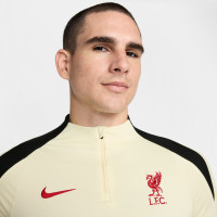 Nike Liverpool Strike Haut d'Entraînement 1/4-Zip 2024-2025 Blanc Cassé Rouge Noir