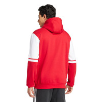 adidas Squadra 25 Sweat à Capuche Rouge Blanc
