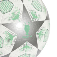 adidas UEFA Champions League Club Ballon de Foot Taille 5 2024-2025 Blanc Argenté Vert