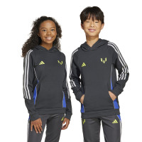 adidas Messi Sweat à Capuche Enfants Gris Foncé Néon Jaune Bleu