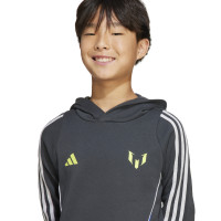 adidas Messi Sweat à Capuche Enfants Gris Foncé Néon Jaune Bleu
