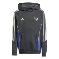adidas Messi Sweat à Capuche Enfants Gris Foncé Néon Jaune Bleu