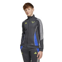 adidas Messi Survêtement Full-Zip Enfants Gris Foncé Néon Jaune Bleu