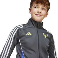 adidas Messi Survêtement Full-Zip Enfants Gris Foncé Néon Jaune Bleu