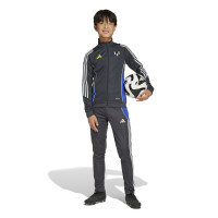 adidas Messi Survêtement Full-Zip Enfants Gris Foncé Néon Jaune Bleu