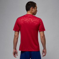Nike Paris Saint-Germain x Jordan Pre-Match Maillot d'Entraînement 2024-2025 Rouge Blanc