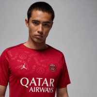 Nike Paris Saint-Germain x Jordan Pre-Match Maillot d'Entraînement 2024-2025 Rouge Blanc