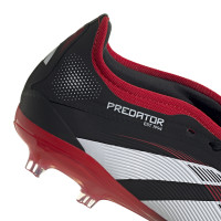adidas Predator Pro FT Gras Voetbalschoenen (FG) Zwart Wit Rood