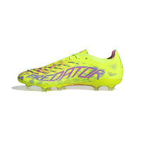 adidas Predator Pro Gras Voetbalschoenen (FG) Neongeel Blauw Roze