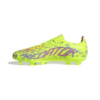 adidas Predator League Gras / Kunstgras Voetbalschoenen (MG) Neongeel Blauw Roze