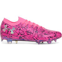 Under Armour Shadow Elite 3.0 Gazon Naturel Chaussures de Foot (FG) Rose Noir Argenté