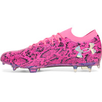 Under Armour Shadow Elite 3.0 Gazon Naturel Chaussures de Foot (FG) Rose Noir Argenté