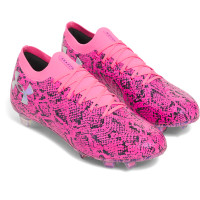 Under Armour Shadow Elite 3.0 Gazon Naturel Chaussures de Foot (FG) Rose Noir Argenté