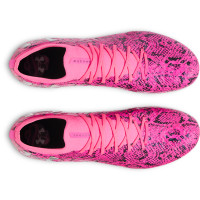 Under Armour Shadow Elite 3.0 Gazon Naturel Chaussures de Foot (FG) Rose Noir Argenté