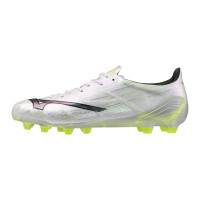 Mizuno Alpha II Japan Gras Voetbalschoenen (FG) Zilver Neongeel Zwart