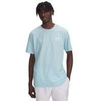 Under Armour Sportstyle T-Shirt Lichtblauw Wit