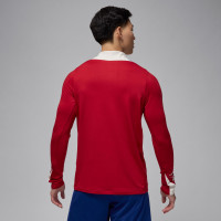 Nike Paris Saint-Germain x Jordan Strike Trainingstrui 1/4-Zip 2024-2025 Rood Wit