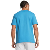 T-shirt Under Armour avec logo sur la poitrine gauche, bleu, bleu foncé
