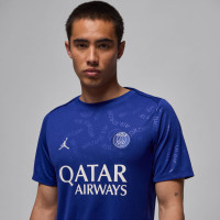 Nike Paris Saint-Germain x Jordan Pre-Match Maillot d'Entraînement 2024-2025 Bleu Blanc