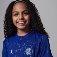 Nike Paris Saint-Germain x Jordan Pre-Match Maillot d'Entraînement 2024-2025 Enfants Bleu Blanc