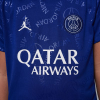 Nike Paris Saint-Germain x Jordan Pre-Match Maillot d'Entraînement 2024-2025 Enfants Bleu Blanc