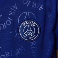 Nike Paris Saint-Germain x Jordan Pre-Match Maillot d'Entraînement 2024-2025 Enfants Bleu Blanc