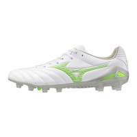 Mizuno Monarcida Neo III Pro Gazon Naturel Chaussures de Foot (FG) Blanc Vert Argenté