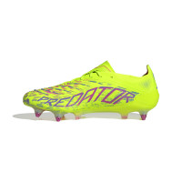 adidas Predator Elite Crampons Vissés Chaussures de Foot (SG) Néon Jaune Bleu Rose
