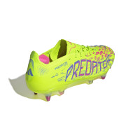 adidas Predator Elite Crampons Vissés Chaussures de Foot (SG) Néon Jaune Bleu Rose
