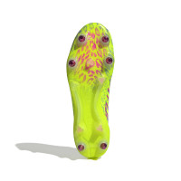 adidas Predator Elite Crampons Vissés Chaussures de Foot (SG) Néon Jaune Bleu Rose