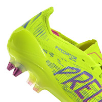 adidas Predator Elite Crampons Vissés Chaussures de Foot (SG) Néon Jaune Bleu Rose