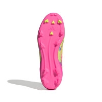 adidas F50 League Gras / Kunstgras Voetbalschoenen (MG) Kids Roze Neongeel Blauw