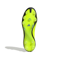 adidas Copa Pure III Elite Sans Lacets Gazon Naturel Chaussures de Foot (FG) Néon Jaune Noir Bleu