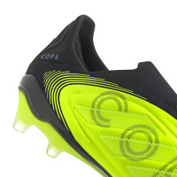 adidas Copa Pure III Elite Sans Lacets Gazon Naturel Chaussures de Foot (FG) Néon Jaune Noir Bleu