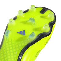 adidas Copa Pure III Elite Sans Lacets Gazon Naturel Chaussures de Foot (FG) Néon Jaune Noir Bleu