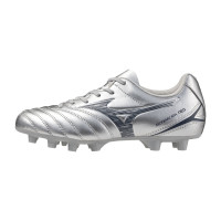 Mizuno Monarcida Neo III Select Gazon Naturel Chaussures de Foot (FG) Enfants Argenté Gris