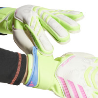 adidas Predator Match Fingersave Keepershandschoenen Wit Neongeel Roze